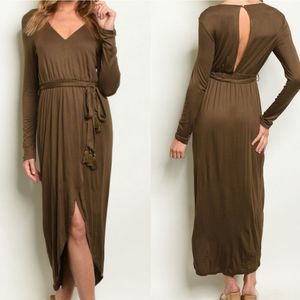 Small Olive Long Sleeve Dress
